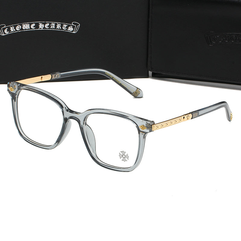 Clear Smoke/Gold Chrome Hearties style glasses