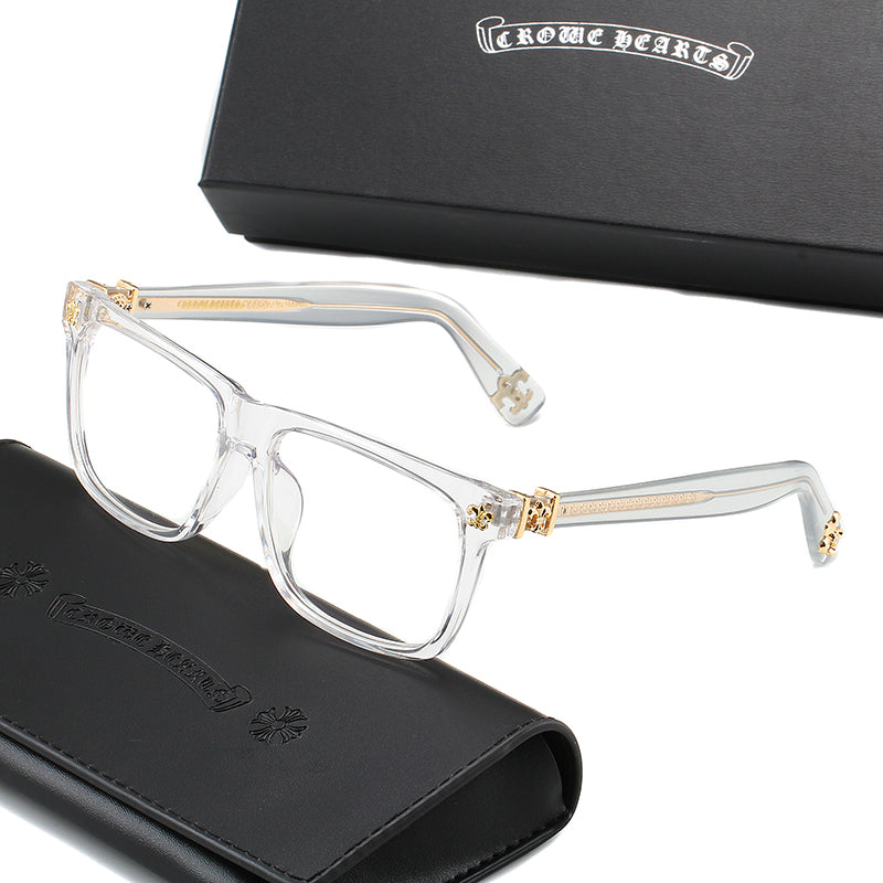 Clear/Gold Chrome Hearties style glasses