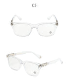 Clear/Silver Chrome Hearties style glasses