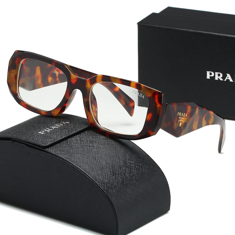 Brown Print Prad* Glasses