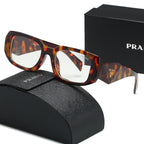 Brown Print Prad* Glasses