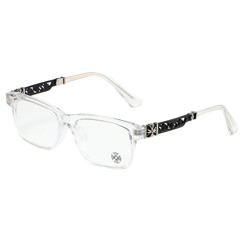 Clear/Silver/Black Chrome Hearties style glasses