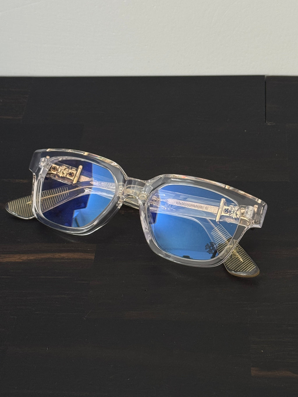 Chrome Hearts Clear/Gold Vagillionaire Style