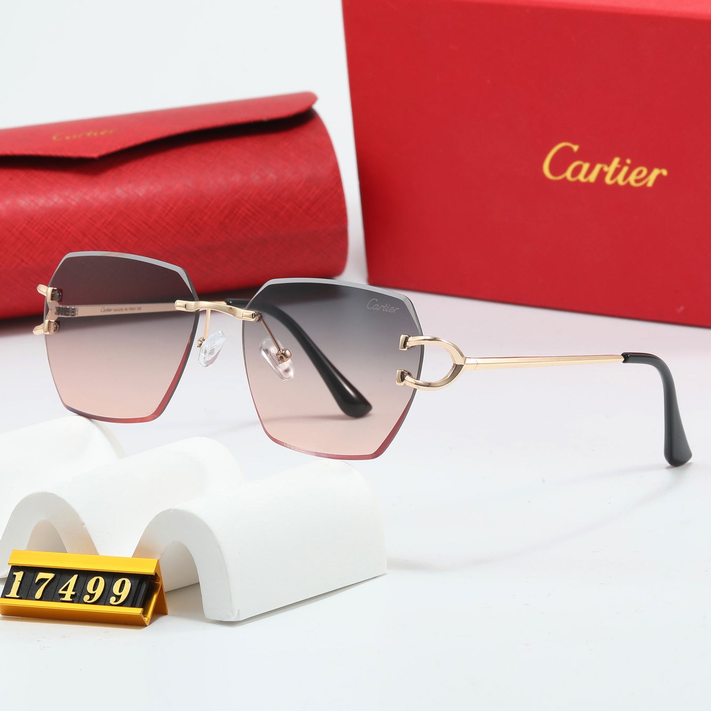 Cartier 17499 Light Brown Tint Style glasses