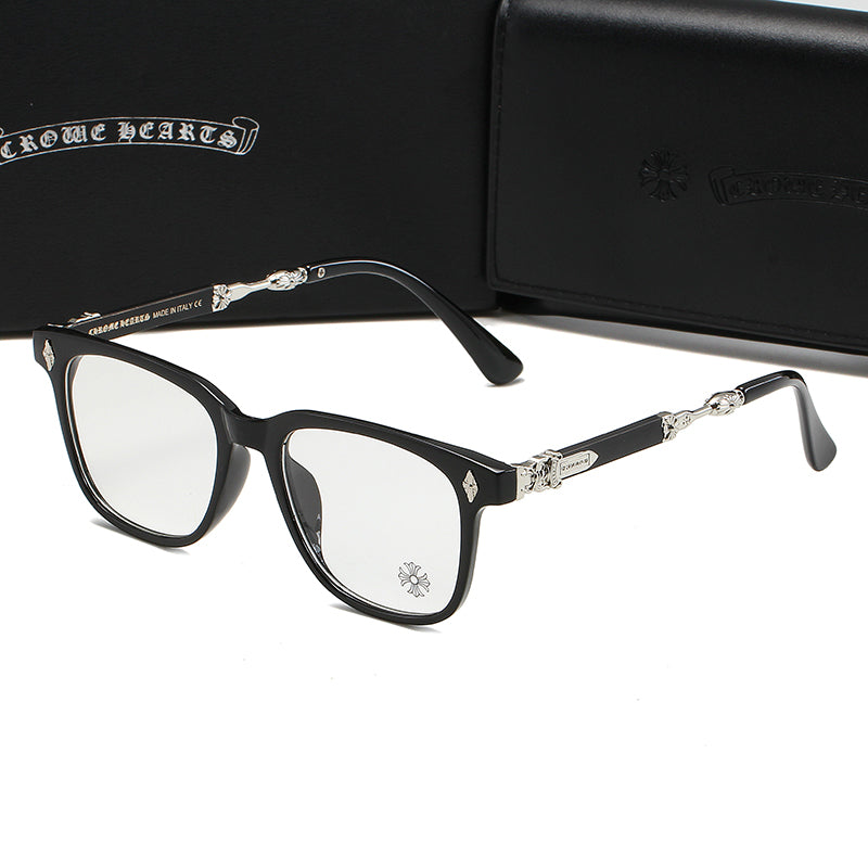 Black/Silver Chrome Hearties style glasses