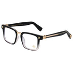 Smokey Black/Gold Nose Bridge Chrome Hearties style glasses