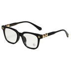 Black/Gold Chrome Hearties style glasses