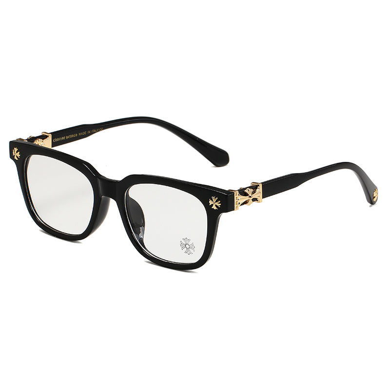 Black/Gold Chrome Hearties style glasses