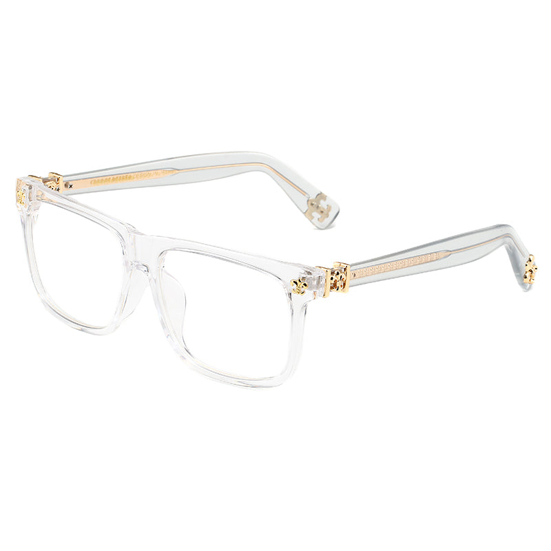Clear/Gold Chrome Hearties style glasses