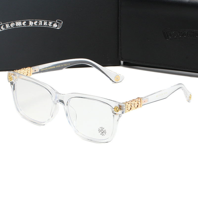 Clear/Gold Chrome Hearties style glasses