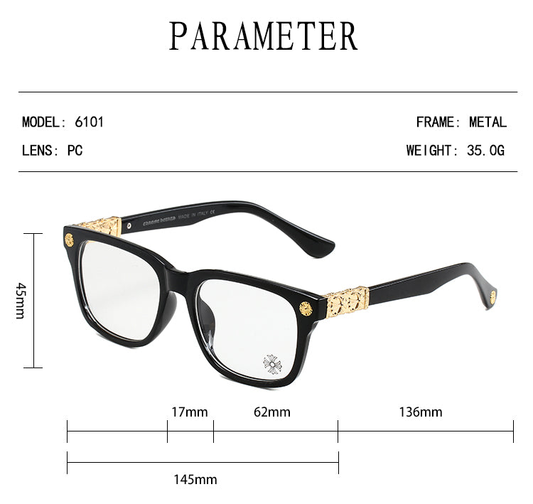 Smokey Black/Silver Chrome Hearties style glasses