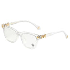 Clear/Gold Chrome Hearties style glasses