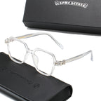Clear/Silver Chrome Hearties style glasses