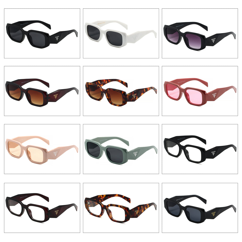 Brown Print Prad* Style sunglasses