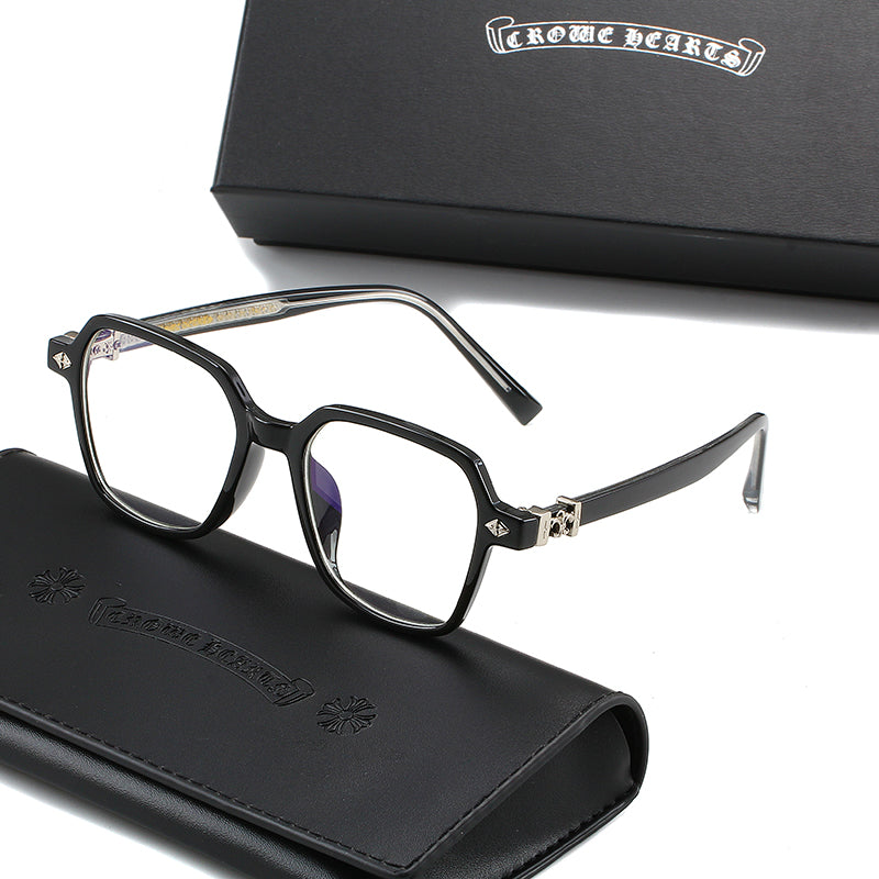 Black/Silver Chrome Hearties style glasses