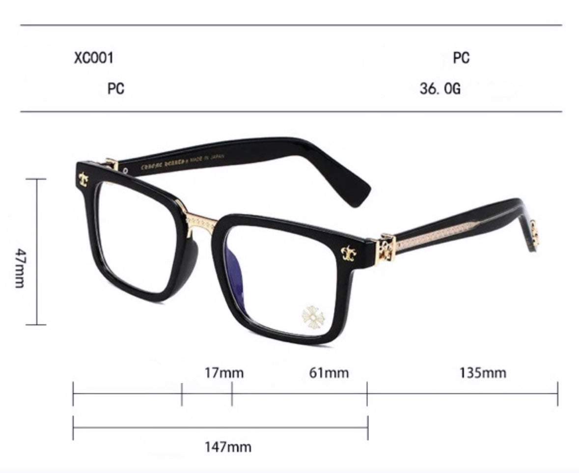 Chrome Heart Bridge glasses Black/Gold