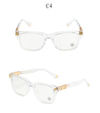 Clear/Gold Chrome Hearties style glasses