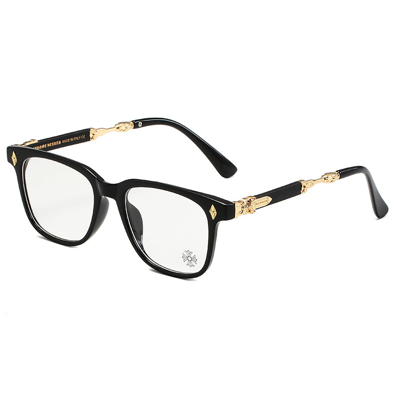 Black/Gold Chrome Hearties style glasses