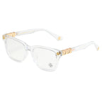 Clear/Gold Chrome Hearties style glasses