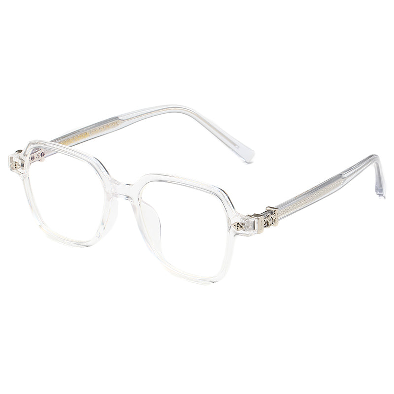 Clear/Silver Chrome Hearties style glasses