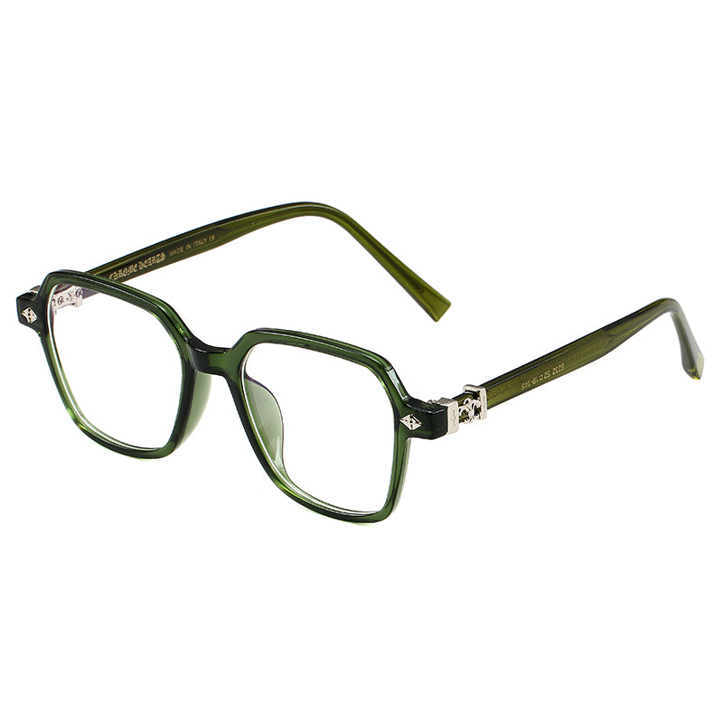 Green/Silver Chrome Hearties style glasses