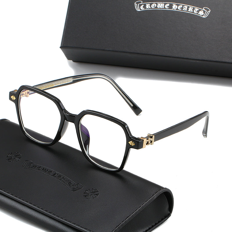 Black/Gold Chrome Hearties style glasses