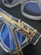 Chrome Hearts Clear/Gold Vagillionaire Style