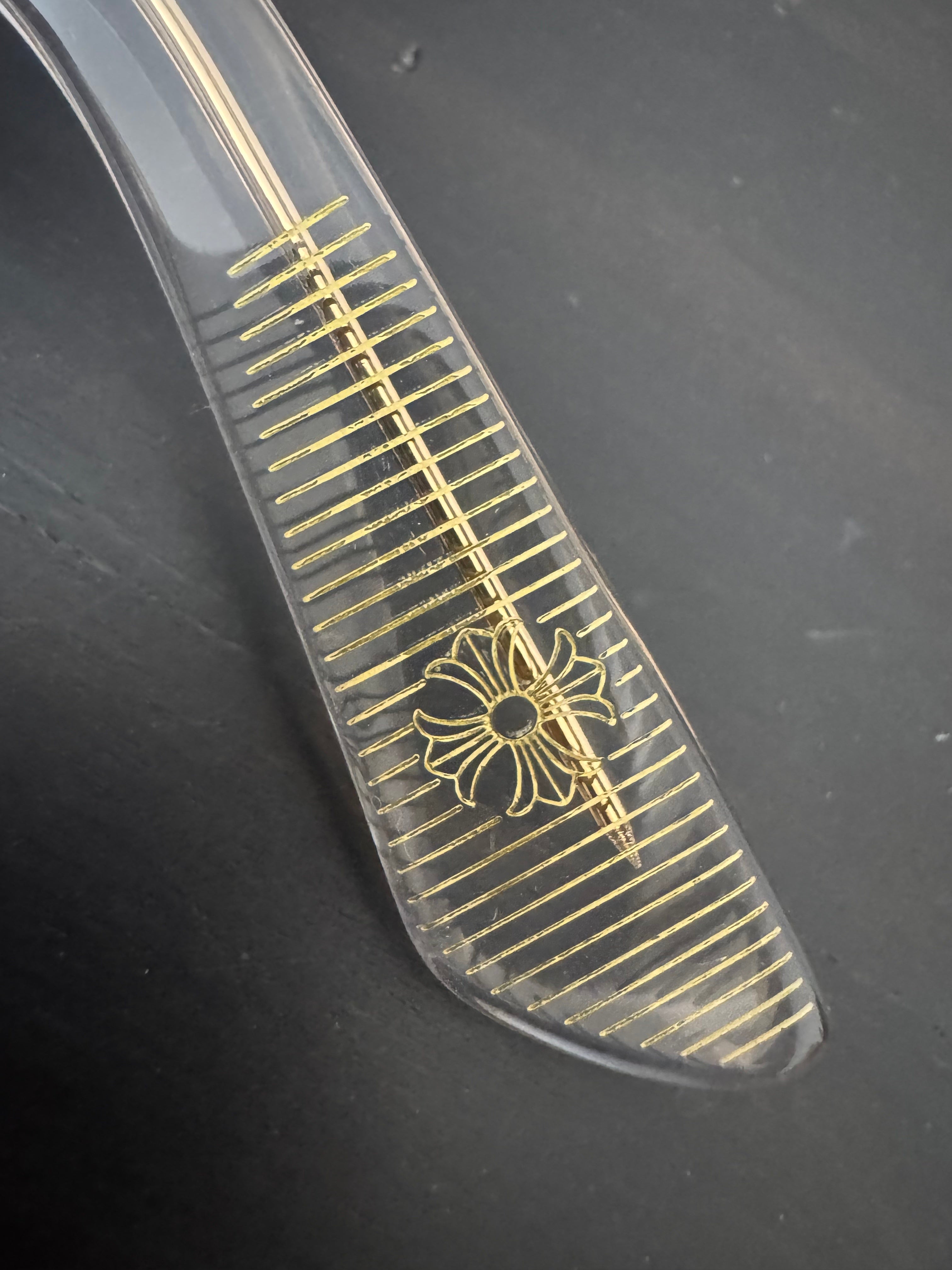 Chrome Hearts Clear/Gold Vagillionaire Style