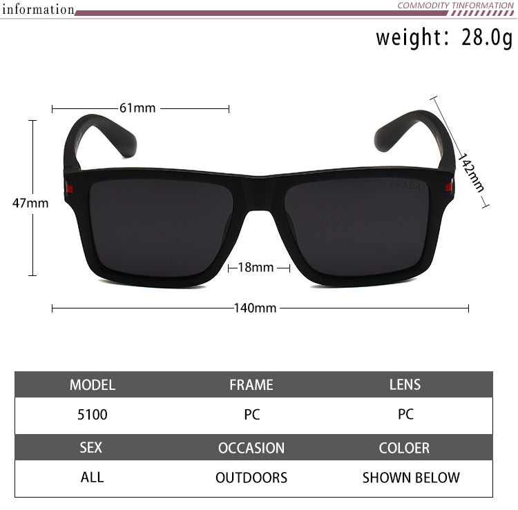 Clear Yellow Tint Prad* Style Shades