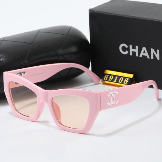 Chanel CC Pink style pink tint sun glasses