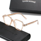 Clear Cream/Silver Chrome Hearties style glasses