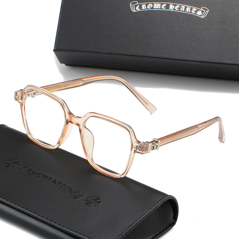 Clear Cream/Silver Chrome Hearties style glasses