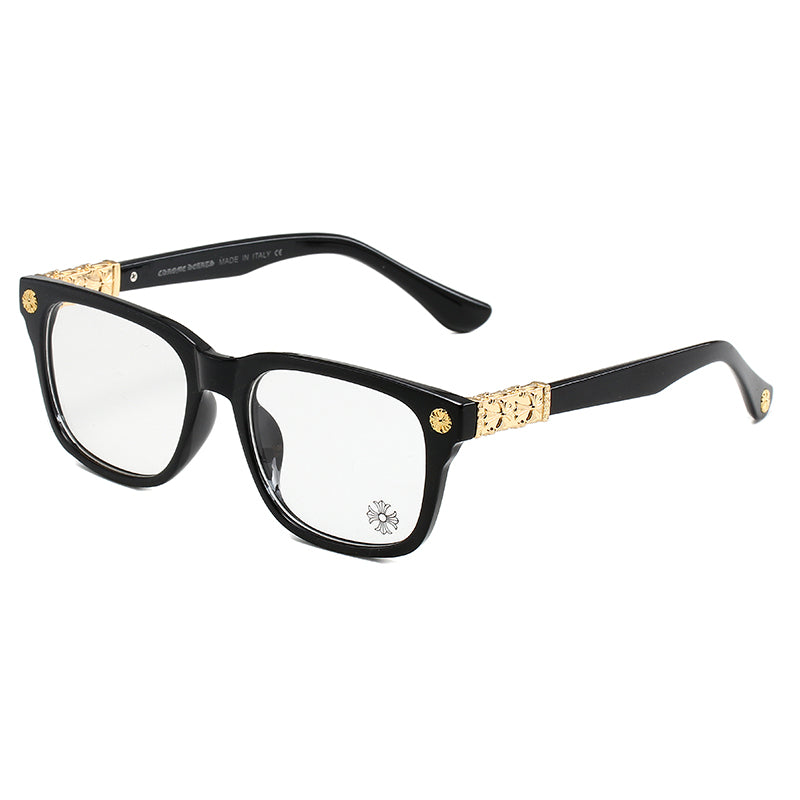 Black/Gold Chrome Hearties style glasses