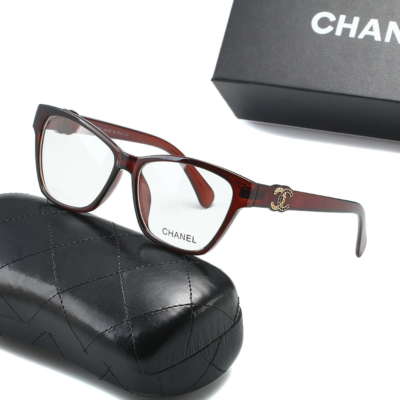 Chanel clear dark red/burgundy style glasses