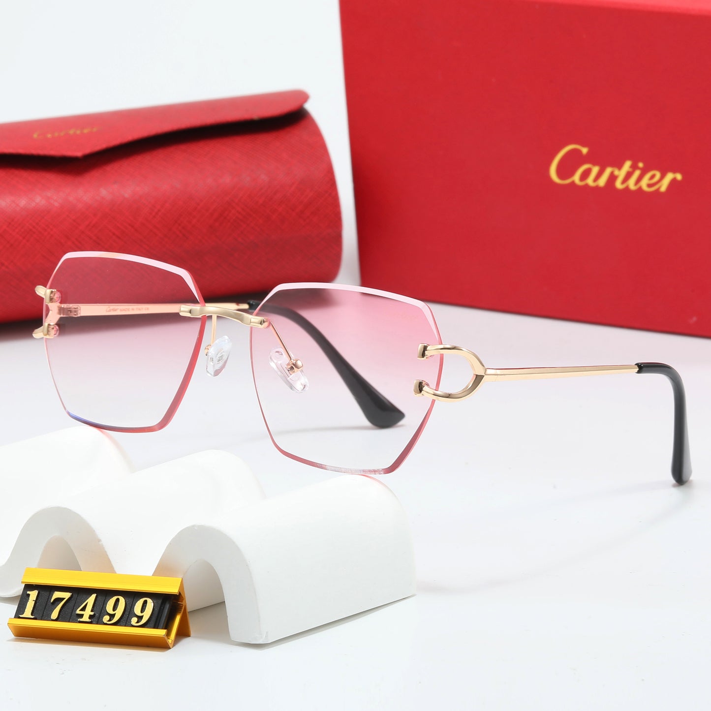 Cartier 17499 Light Pink Tint Style glasses