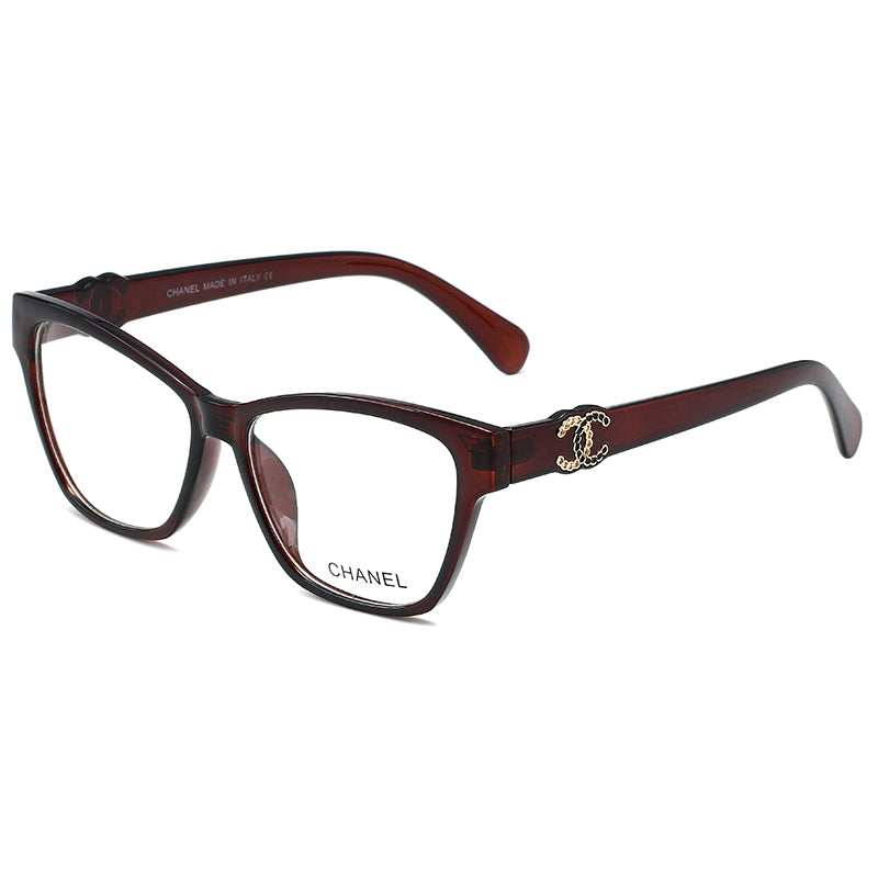 Chanel clear dark red/burgundy style glasses