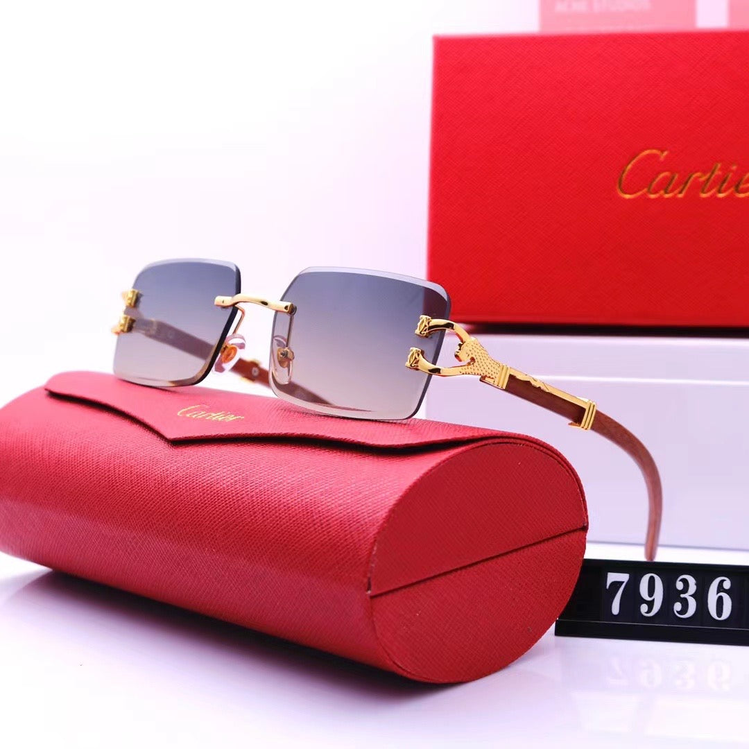 Cartier 7936 Dark Grey Tint Style glasses