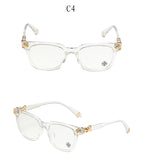 Clear/Gold Chrome Hearties style glasses