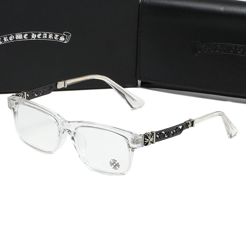 Clear/Silver/Black Chrome Hearties style glasses