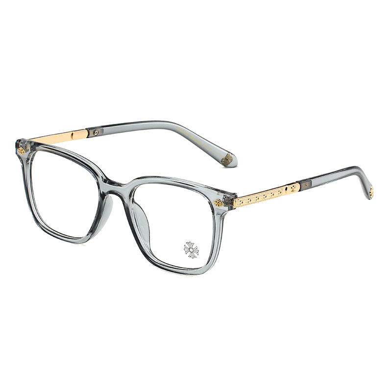 Clear Smoke/Gold Chrome Hearties style glasses