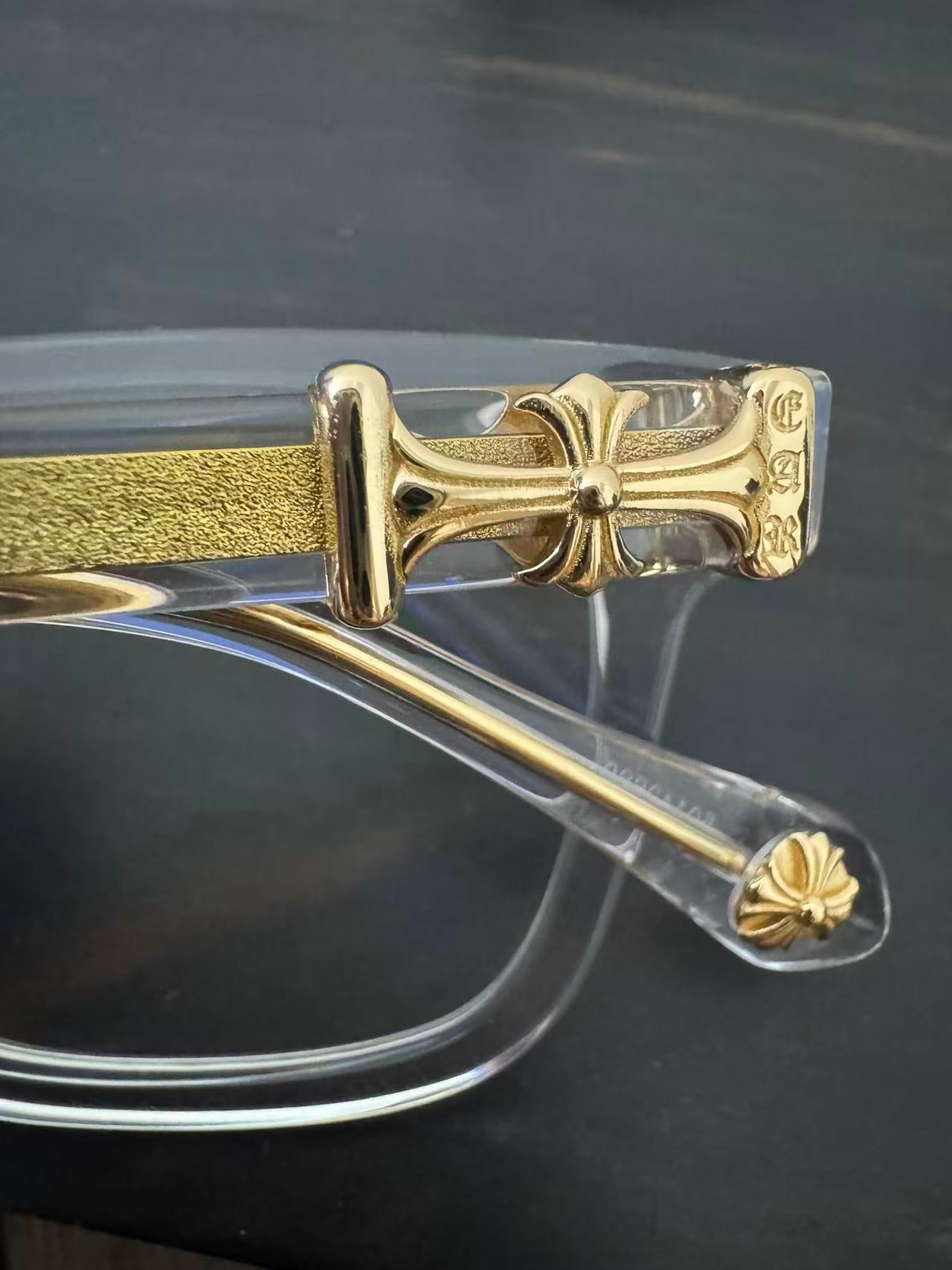 Chrome Hearts Clear/Gold Coxucker Style