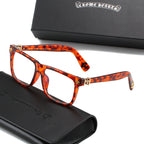 Fire Red Print/Gold Chrome Hearties style glasses