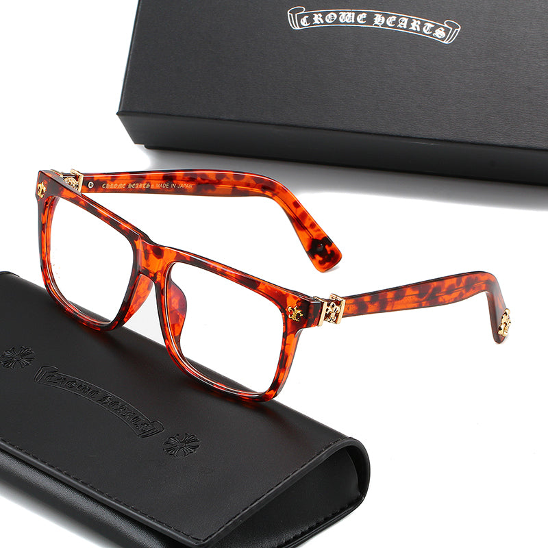 Fire Red Print/Gold Chrome Hearties style glasses