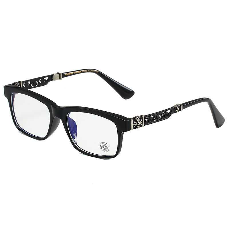 Black/Silver Chrome Hearties style glasses