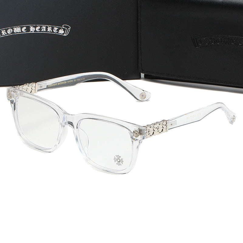 Clear/Silver Chrome Hearties style glasses