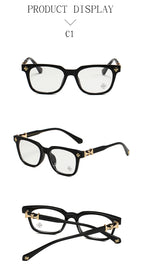 Black/Gold Chrome Hearties style glasses