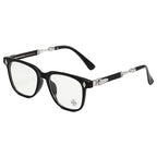Black/Silver Chrome Hearties style glasses