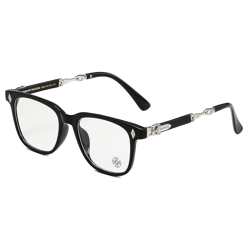 Black/Silver Chrome Hearties style glasses