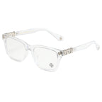 Clear/Silver Chrome Hearties style glasses