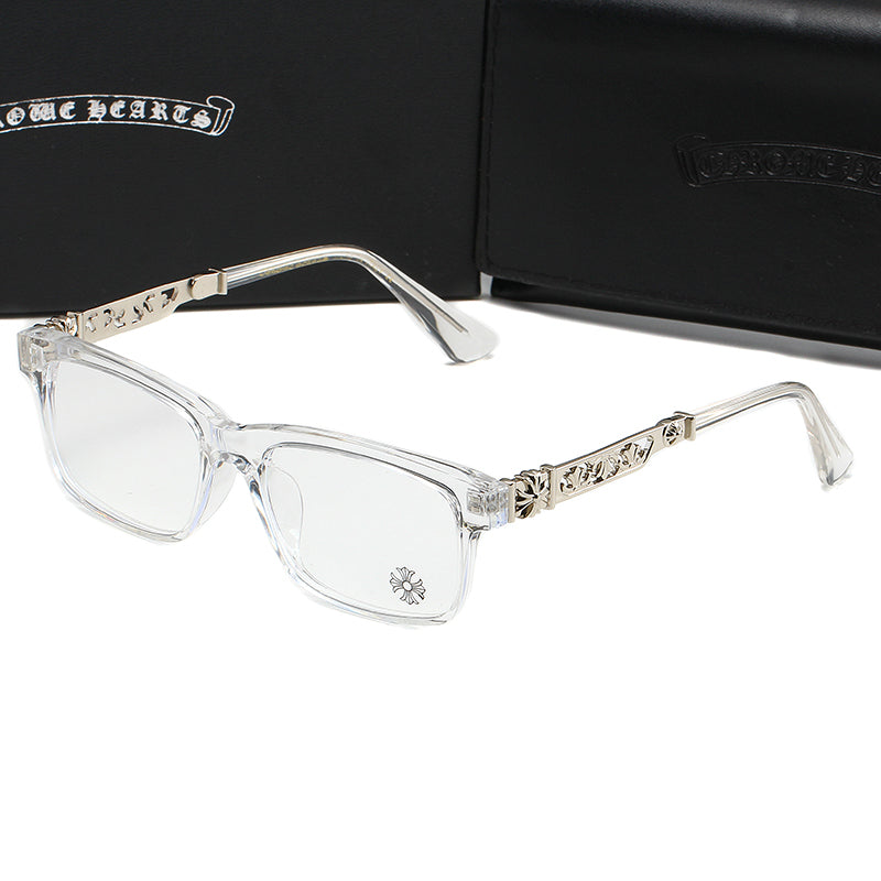 Clear/Silver Chrome Hearties style glasses